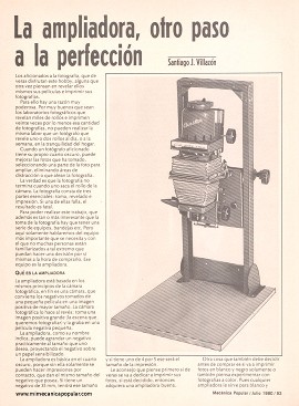 La ampliadora, otro paso a la perfección - Julio 1980