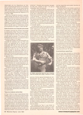 Modernos Chalecos Salvavidas - Julio 1984