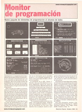 Monitor de programación - Octubre 1984