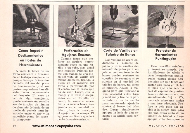 4 Prácticos Consejos para el Taller - Marzo 1969
