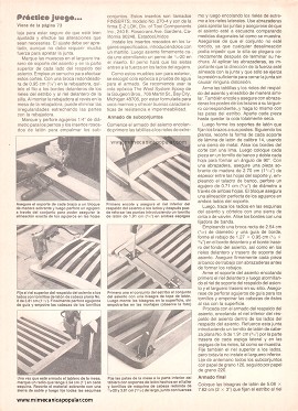 Práctico juego de muebles para el patio - Octubre 1985