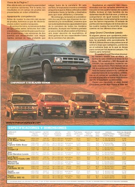 Prueba Comparativa - Los Mejores Vehículos Utilitarios - Noviembre 1993