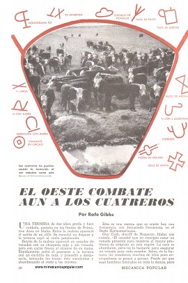 El Oeste Combate Aún a Los Cuatreros - Diciembre 1951