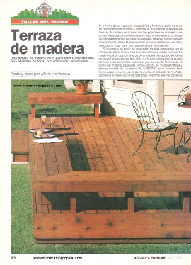 Terraza de madera - Julio 1995