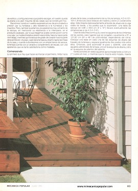 Terraza de madera - Julio 1995