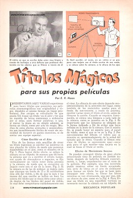 Títulos Mágicos para sus propias películas - Octubre 1958