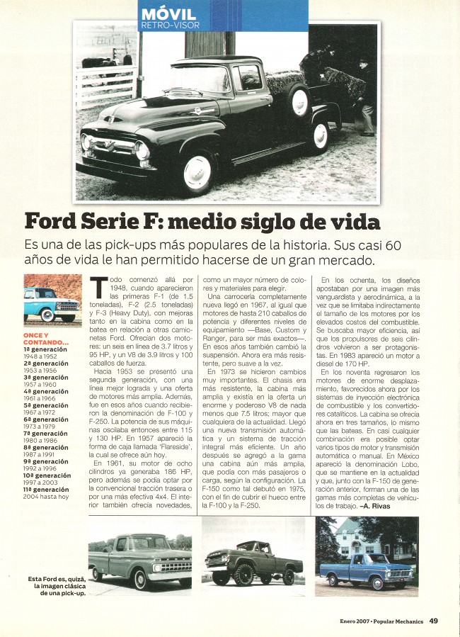 Ford Serie F -medio siglo de vida - Enero 2007