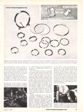 Formación de aros en un torno -metal - Abril 1969
