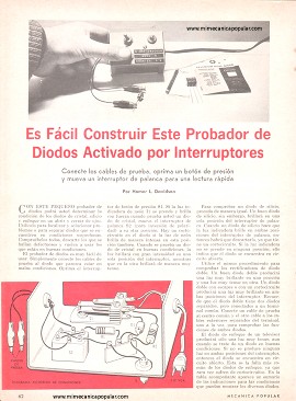Es Fácil Construir Este Probador de Diodos Activado por Interruptores - Octubre 1968