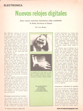 Los Relojes Digitales de Agosto 1976