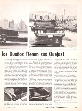 Informe de los dueños: Mercury Monterey - Octubre 1968