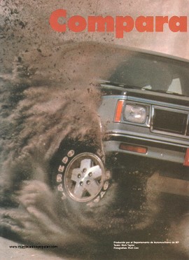MP prueba ocho vehículos con tracción en las cuatro ruedas - Diciembre 1986