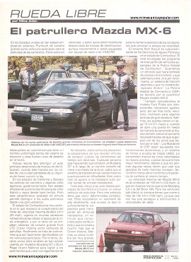 El patrullero Mazda MX-6 - Mayo 1990