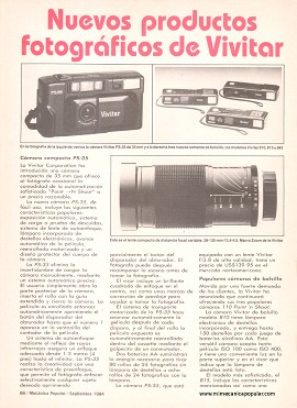 Productos fotográficos de Vivitar - Septiembre 1984