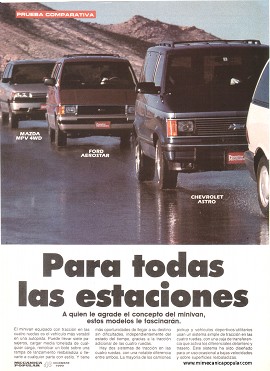 Prueba Comparativa de 6 Minivanes - Diciembre 1990