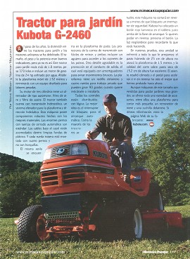 Tractor para jardín Kubota G-2460 - Julio 2002