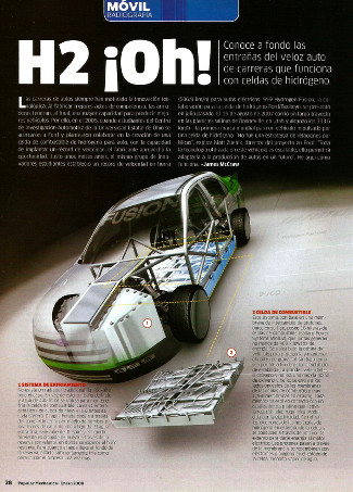 Auto de carreras con celdas de hidrógeno - Enero 2008