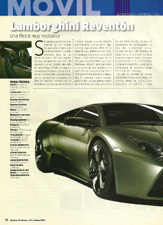 Lamborghini Reventón - Noviembre 2007