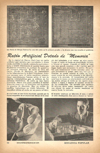 Ratón Artificial Dotado de Memoria - Diciembre 1952