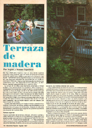 Terraza de madera - Agosto 1987
