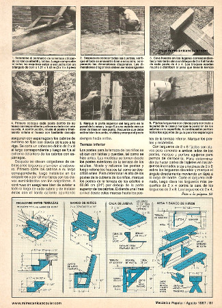 Terraza de madera - Agosto 1987