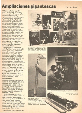 Ampliaciones gigantescas - Febrero 1977
