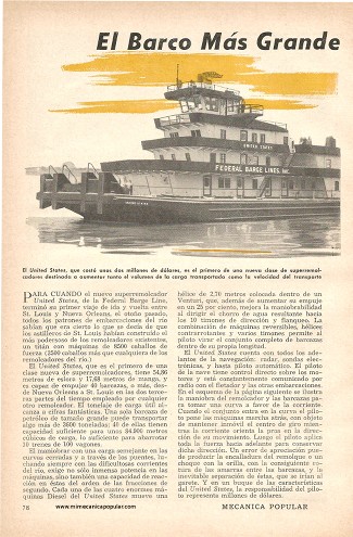 El Barco Más Grande del Río - Enero 1960