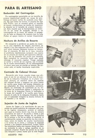 Ideas prácticas para el taller - Agosto 1961