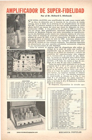 Amplificador de Super-Fidelidad con el Mínimo de Distorsión - Abril 1953
