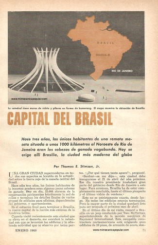 MP Visita la Futura Capital de Brasil - Enero 1960