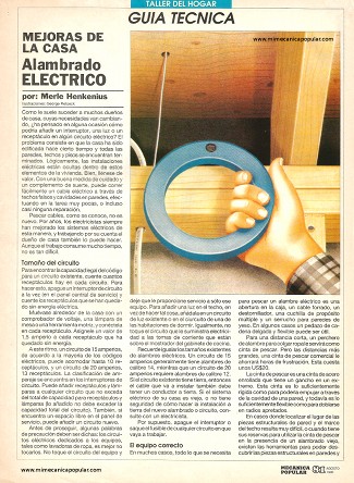 Mejoras de la casa - Alambrado Eléctrico - Agosto 1993