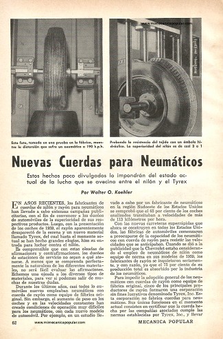 Nuevas Cuerdas para Neumáticos - Septiembre 1959