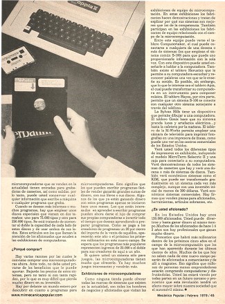 Nuevos programas para su computadora casera - Febrero 1979