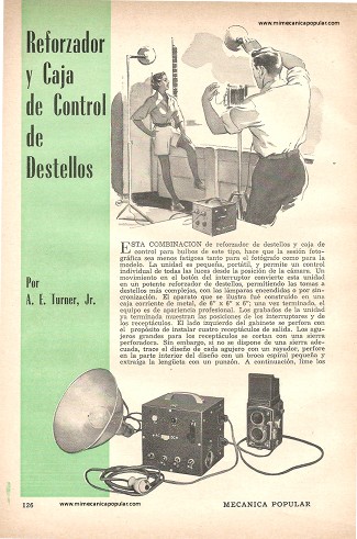 Reforzador y Caja de Control de Destellos - Mayo 1953