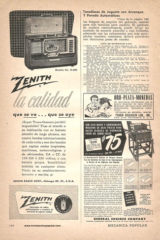 Tocadiscos de Juguete con Arranque y Parada Automáticos - Febrero 1953