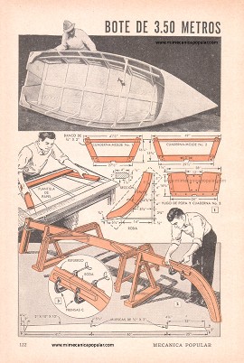 Bote de 3.5 metros hecho de madera contrachapada - Abril 1949