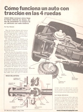 Cómo funciona un auto con tracción en las 4 ruedas - Mayo 1979