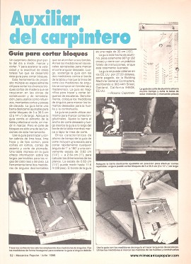 Auxiliar del carpintero - Julio 1986