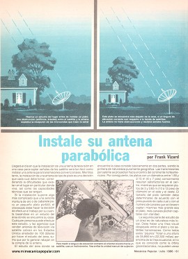Instale su antena parabólica - Julio 1986