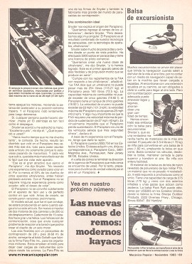 Nuevo para volar -Paraplane - Noviembre 1983