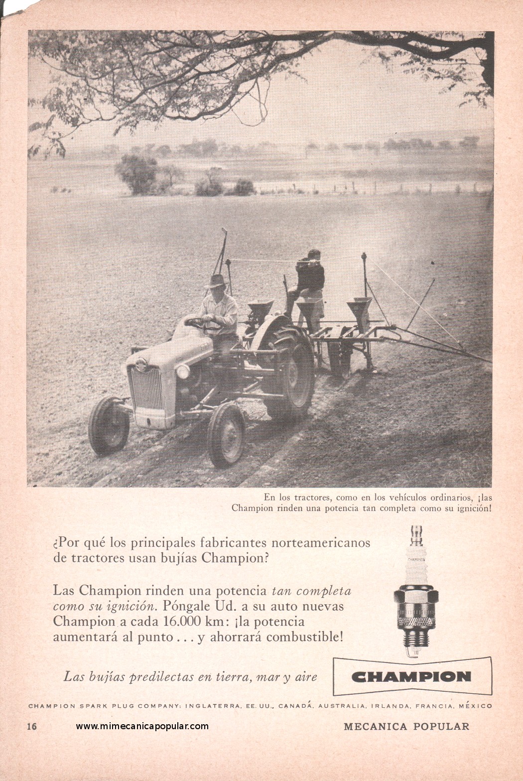 Publicidad - Bujías Champion - Diciembre 1958