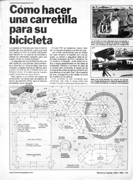 Cómo hacer una carretilla para su bicicleta - Abril 1981