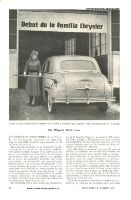 Debut de la Familia Chrysler -Junio 1949