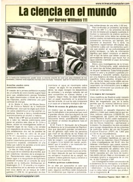 La ciencia en el mundo -Abril 1981