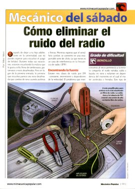 Mecánico del sábado - Cómo eliminar el ruido del radio - Enero 2003
