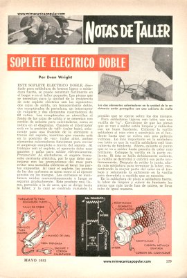 Soplete Eléctrico Doble - Mayo 1953