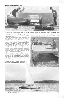 Catamarán para la pesca con arpón - Noviembre 1953