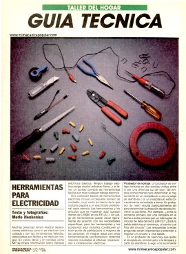 Herramientas para electricidad - Abril 1990