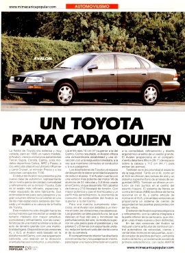 Un Toyota para cada quien -Enero 1995