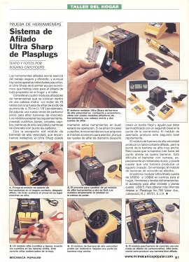 Sistema de Afilado Ultra Sharp de Plasplugs - Abril 1996